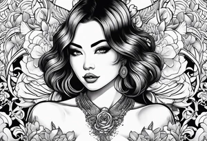 woman with big titts tattoo idea