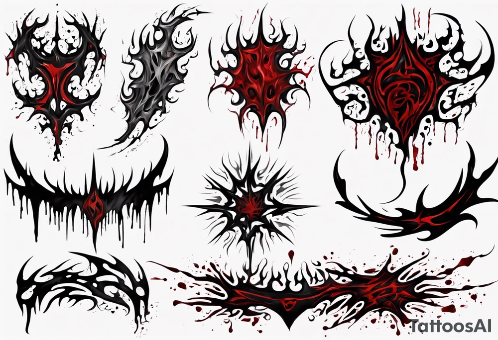 Blood
Texture
Tendrils
Jagged
Horror
Visceral
Sleeve tattoo idea