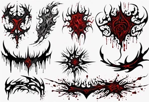 Blood
Texture
Tendrils
Jagged
Horror
Visceral
Sleeve tattoo idea