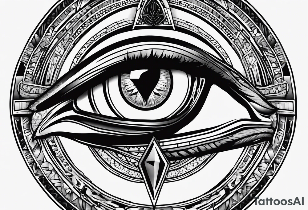anubis eye of ra ankh tattoo idea