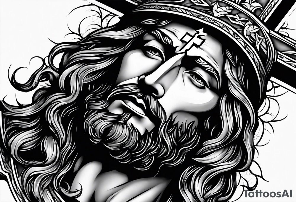 Jesus on the cross tattoo idea