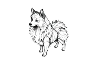 Spitz alemão tattoo idea