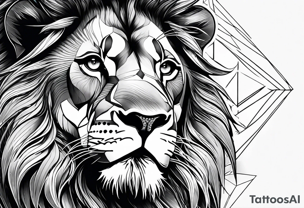 a majestic lion tattoo idea
