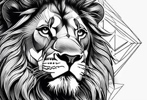a majestic lion tattoo idea