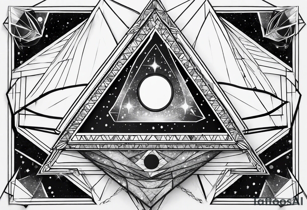 triangle in space tattoo idea