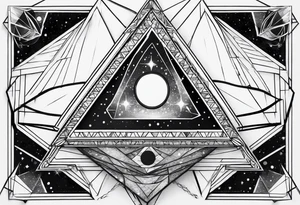 triangle in space tattoo idea