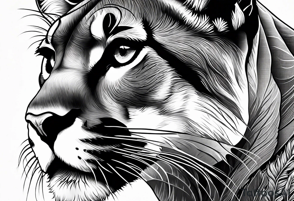 Mountain lion tattoo idea