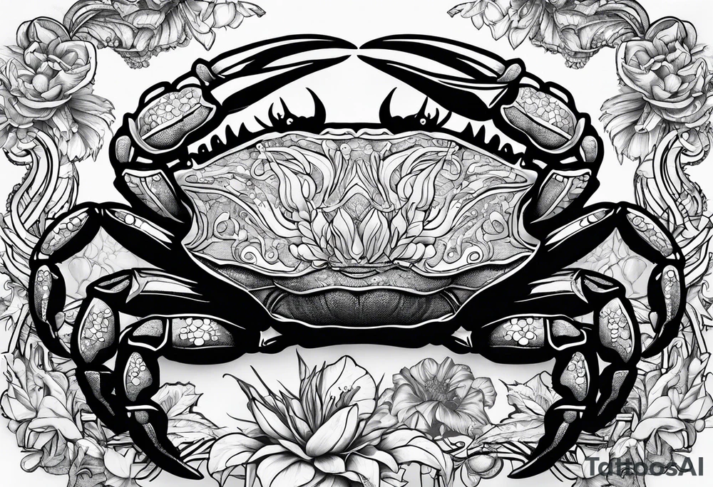 Crabs
en negro con numero 69 tattoo idea