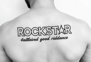 Rockstar 4life in Goodbye and good riddance album font tattoo idea