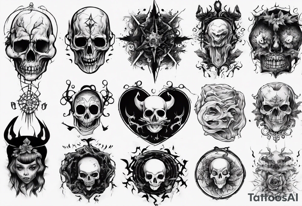 Dark creepy tattoo idea