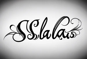Salas last name tattoo script tattoo idea
