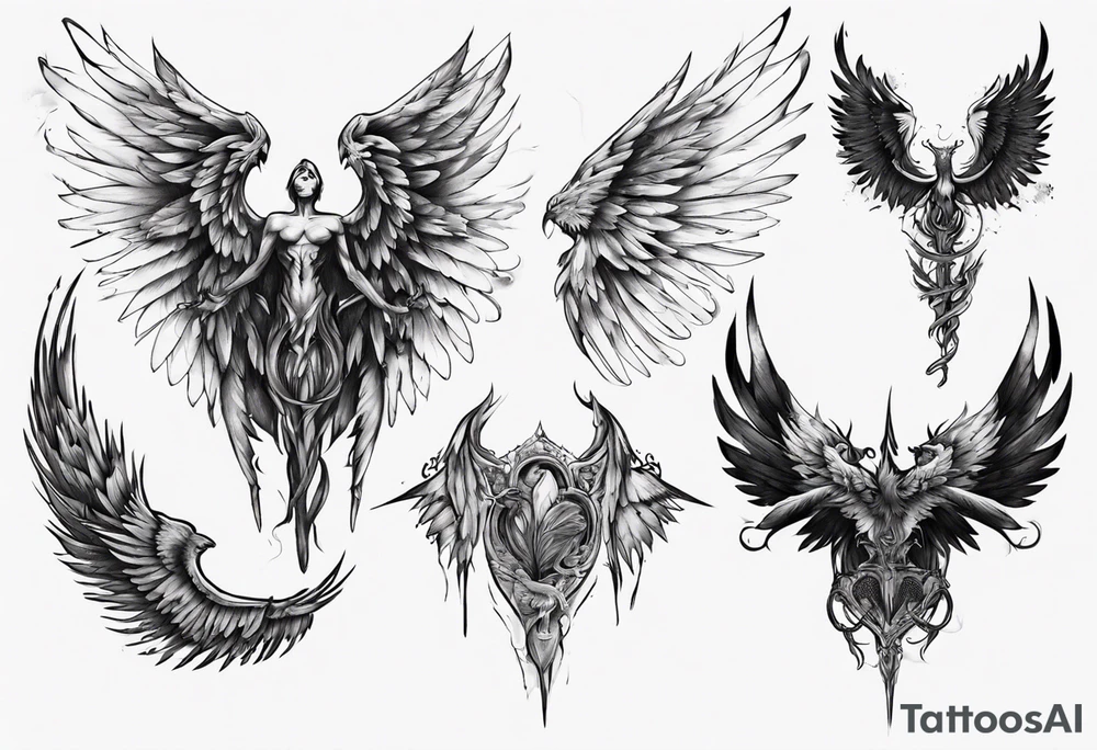 The fallen wings tattoo idea