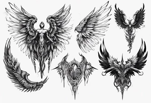 The fallen wings tattoo idea