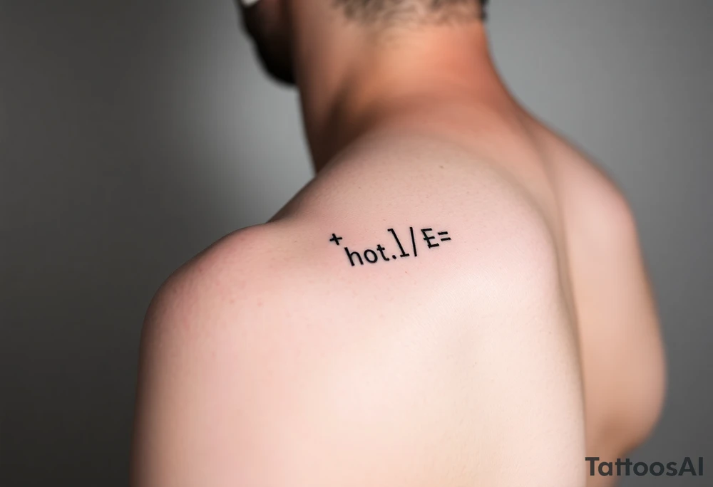 Minimalistic tattoo of a computer code snippet in C# tattoo idea