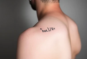Minimalistic tattoo of a computer code snippet in C# tattoo idea