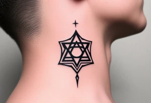 3 sacred geometry symbols layered together tattoo idea