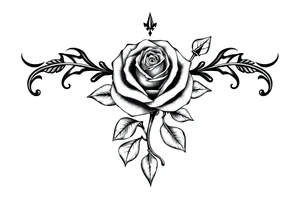 the name NIKITA WITH A ROSE AND SOME HEARTS tattoo idea