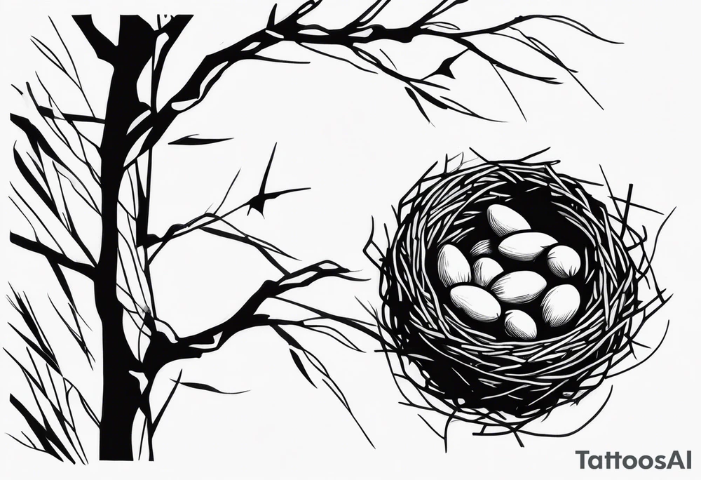 Bird nest tattoo idea
