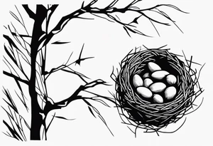Bird nest tattoo idea