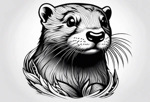 A cute otter tattoo idea