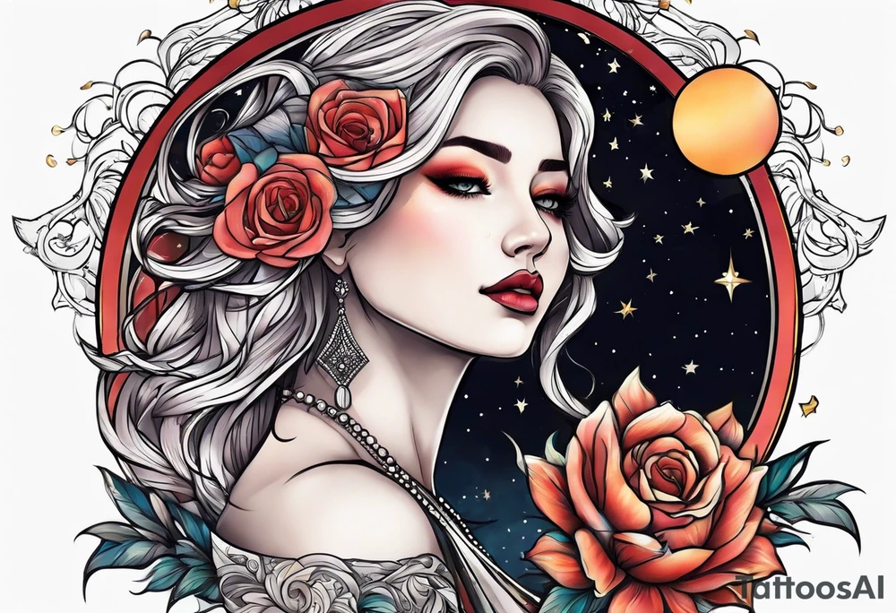 Lesbian Moon tattoo idea