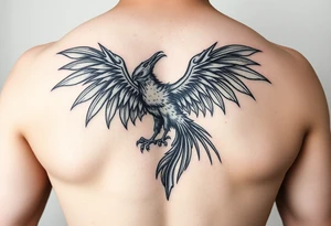 Demonic bird  on inner forearm tattoo idea