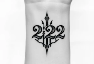 Number 222 tattoo idea