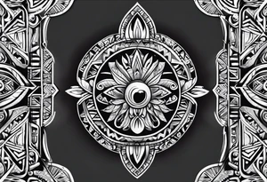 Polynesian chest tattoo tattoo idea