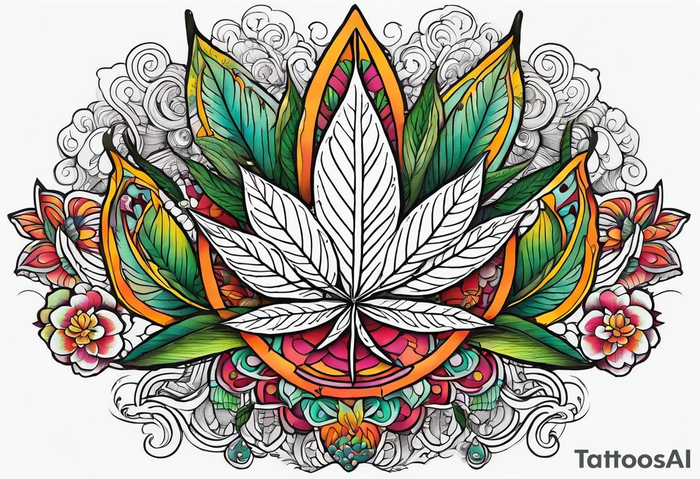 Marijuana and Psychedelic inspired tattoo tattoo idea