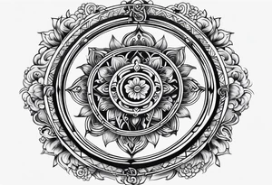 buddhist, wheel of life tattoo idea