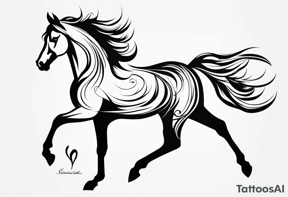 Plume cheval a tattoo idea