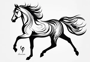 Plume cheval a tattoo idea
