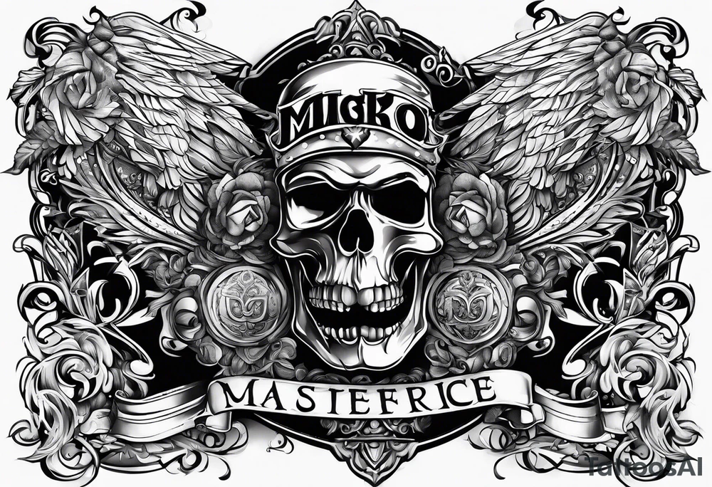 the name rocker tattoo idea