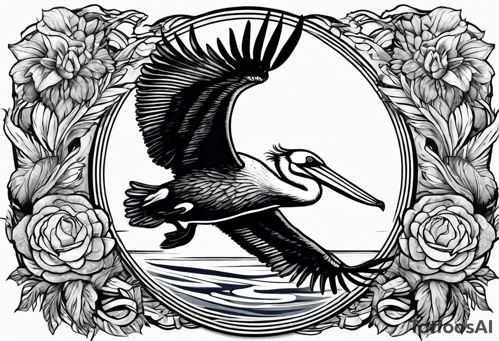 me riding a pelican tattoo idea