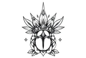 Majestic crown pineapple ,peach vagina,star anus ,diamonds tattoo idea