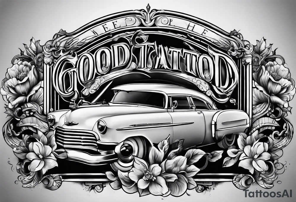 the word "good" tattoo idea