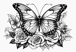 Sword and butterflies tattoo idea