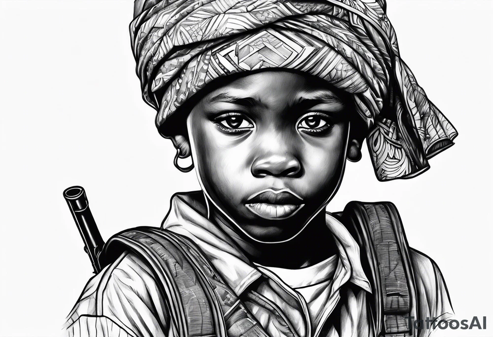 african child soldier tattoo idea