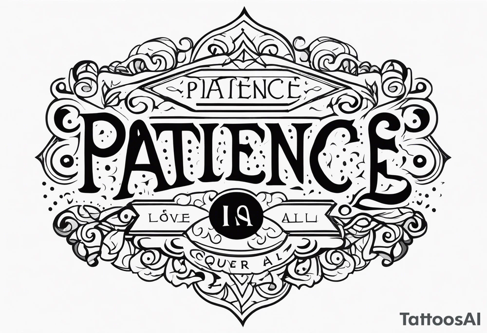 Patience is a love conquers all tattoo idea