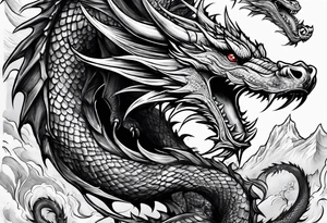 roaring dragons tattoo idea