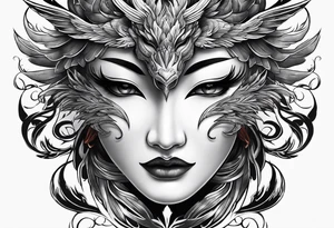 phoenix mask tattoo idea