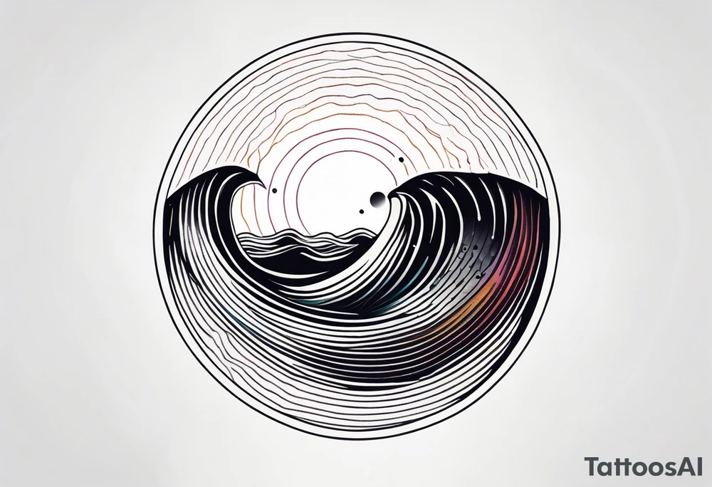 wave diffraction tattoo idea