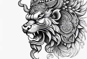 Barong side view tattoo idea