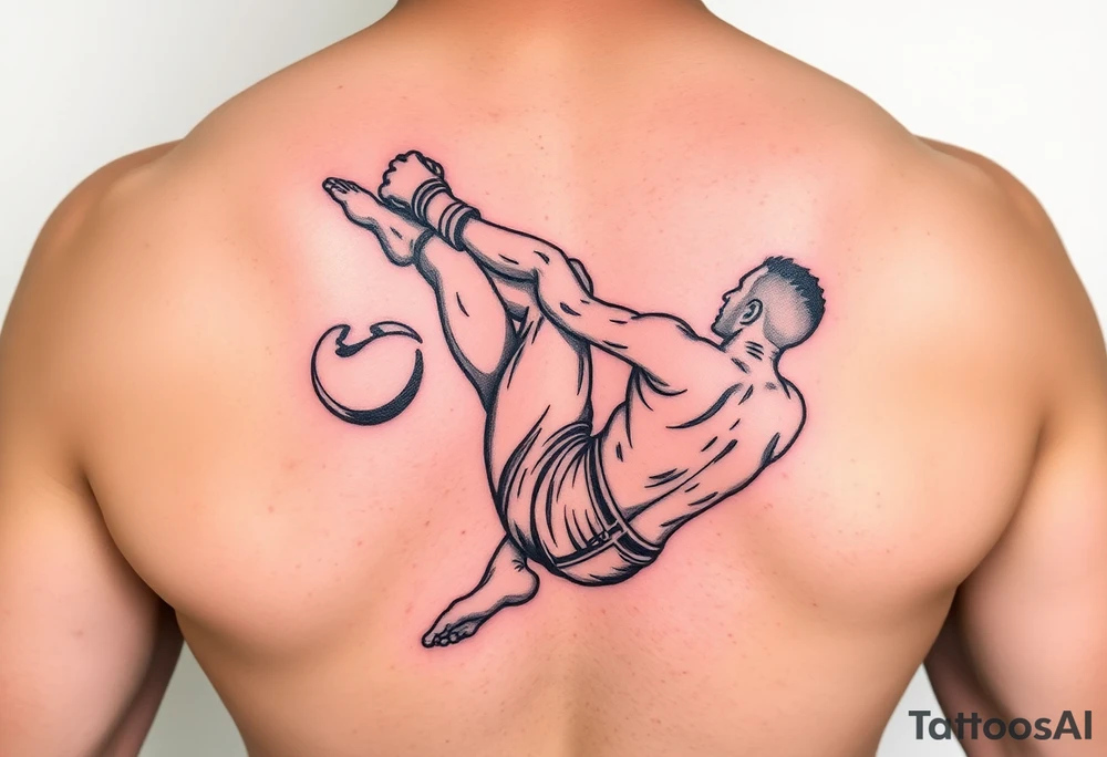 Knocked down fighter getting up tattoo idea