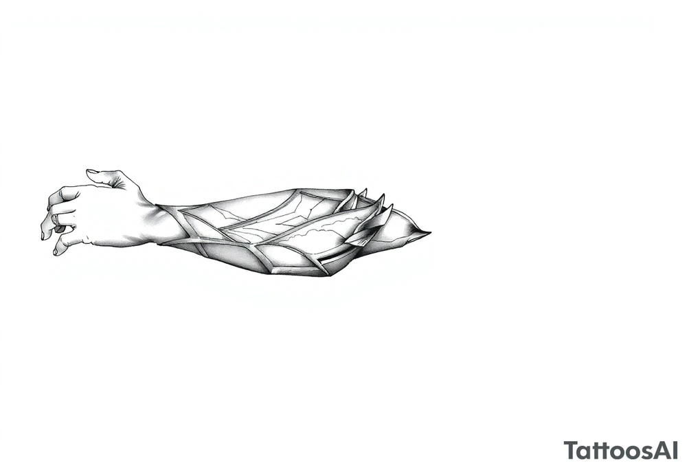 never ending story sleeve tattoo idea