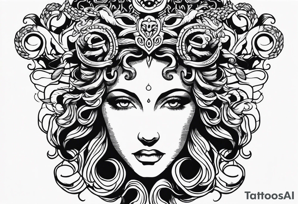 Gorgon Medusa, ancient greece tattoo idea