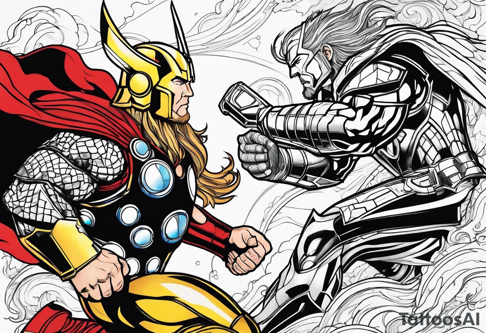 Thor versus ironman tattoo idea