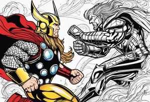 Thor versus ironman tattoo idea