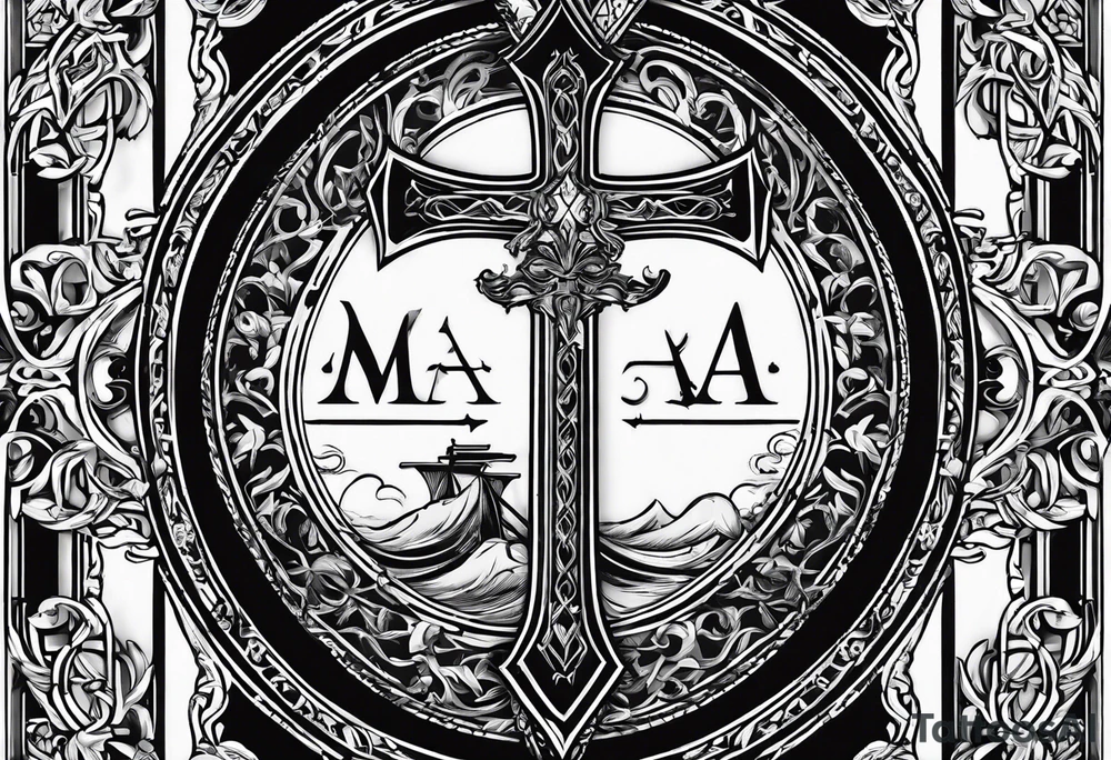 The symbol of Matthias a open Bible and a battle Axe tattoo idea