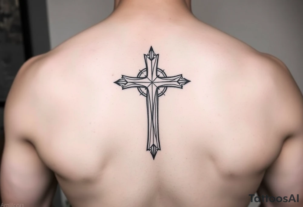a simple cross tattoo idea